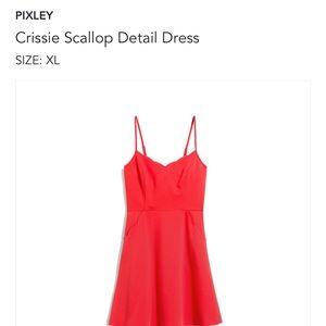 Market and Spruce coral scalloped dress XL